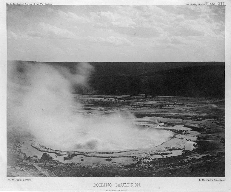first photographic images of yellowstone 1874 e bierstadt albertype