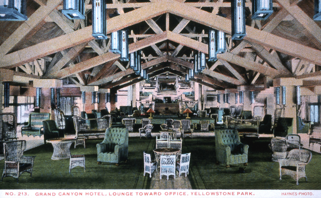 Postcard #213 - Grand Canyon Hotel Lounge;Frank J Haynes;No date