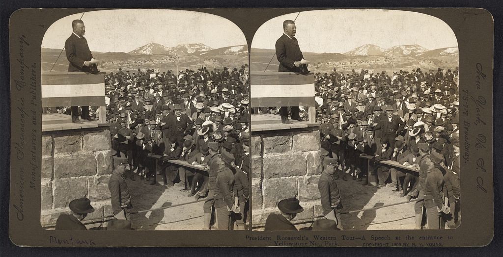 President Roosevelt Speech in Gardiner Montana 1903