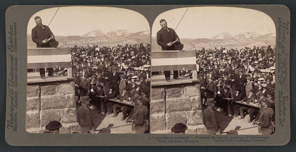 Roosevelt Speaking About Yellowstone April 24 1903