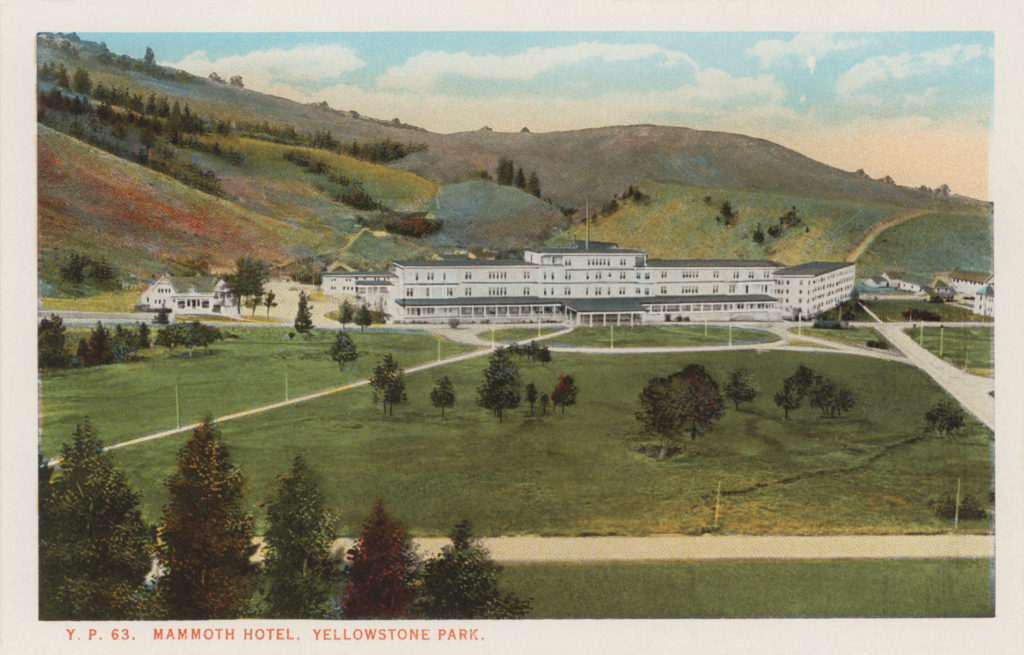 Mammoth Hotel - museum # YELL 13742; Postcard by Bloom Brothers Co; No date