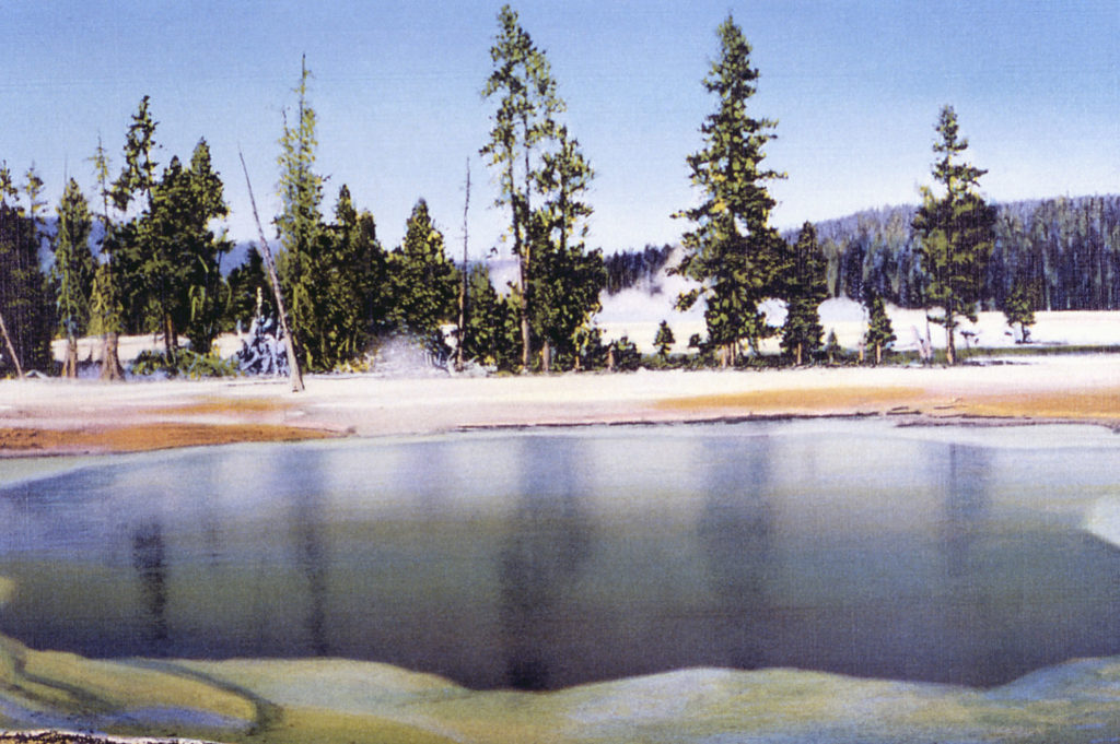 Postcard of Emerald Pool; Frank J Haynes; Around 1920