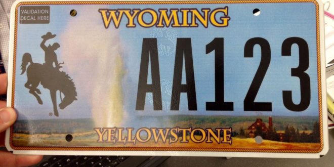 Yellowstone license plate