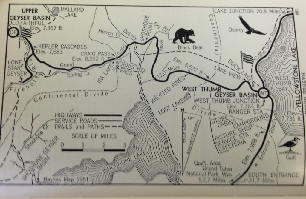 haynes 1953 lost lake map ynp