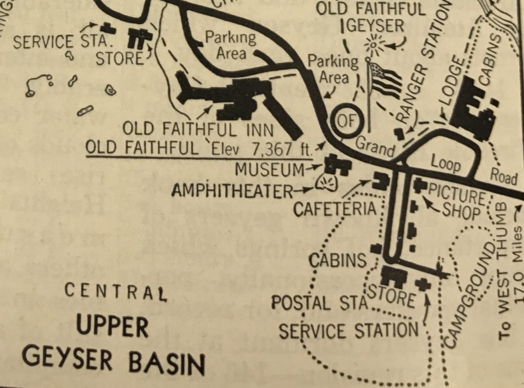Old Faithful area 1953 Haynes Guide
