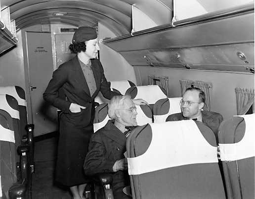 william henry jackson and superintendent edmund b rogers on American Airlines Flight at Washington Airport 1939 Rinehart Allan