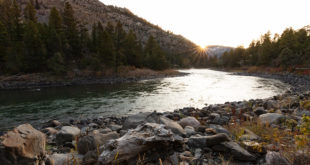 Fall sunrise over the Yellowstone River